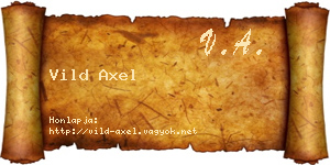Vild Axel névjegykártya